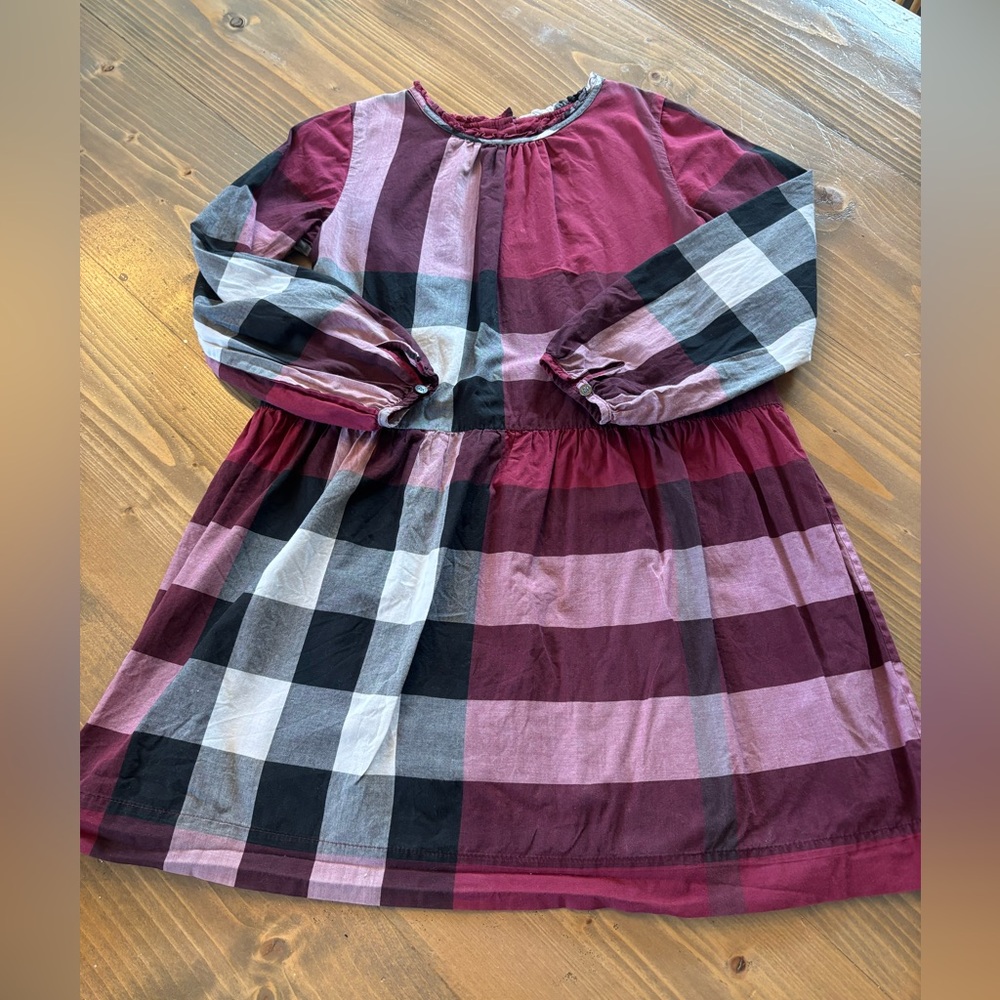 Burberry plaid dress, size 6
